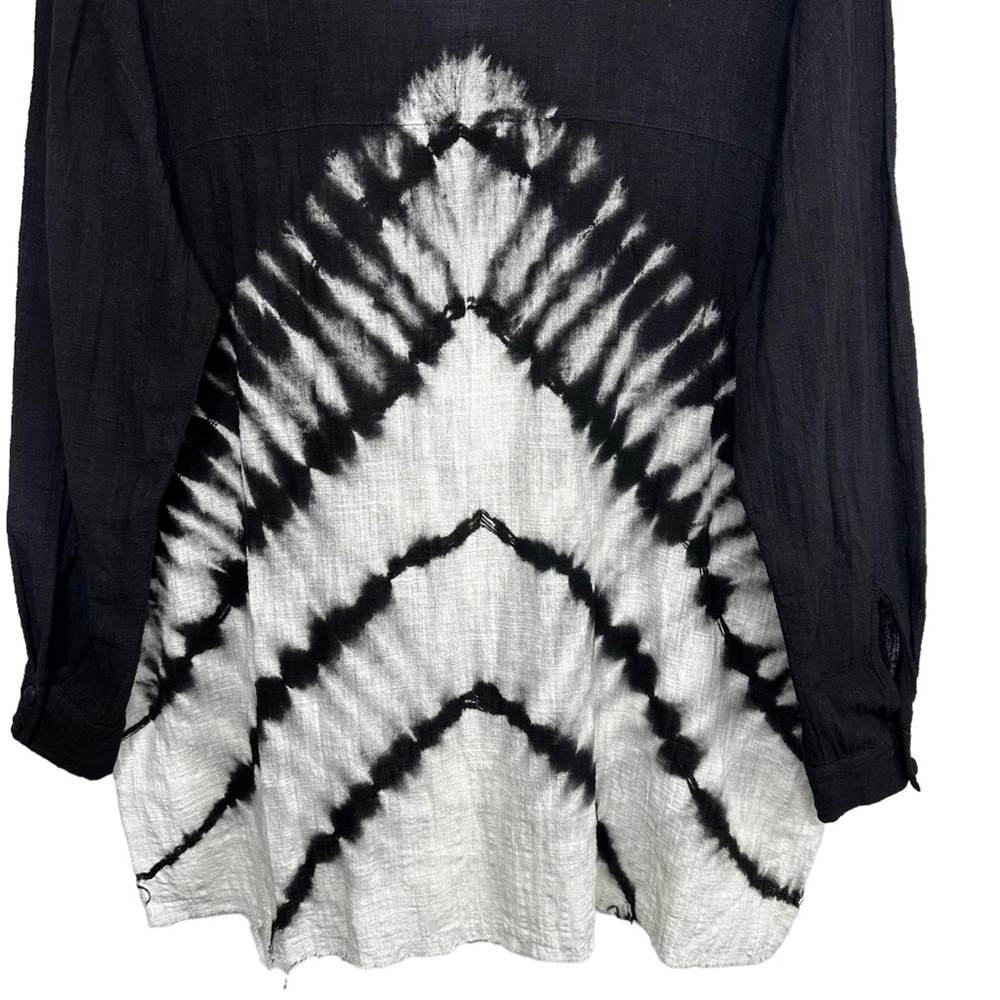 One Teaspoon Hand Printed Button Down Long Sleeve… - image 6